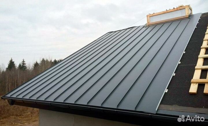 Устройство кровли, металлочерепица, Кликфальц