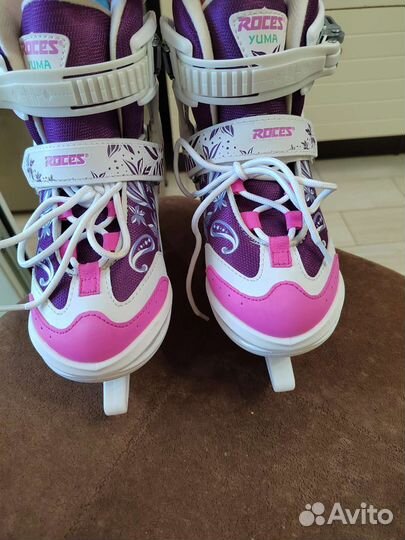 Р. 30-35 коньки раздвижные детские Roser