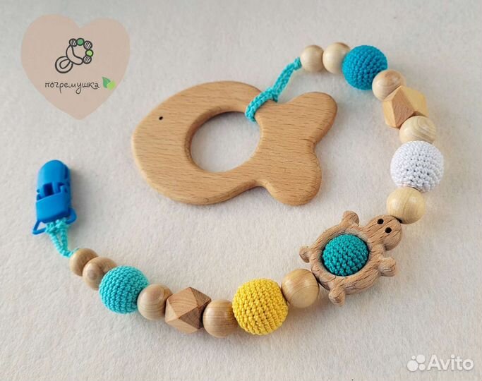 Деревянные грызунки для малыша (можжевельник, бук)