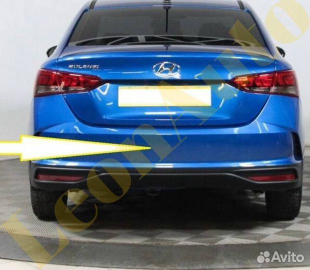 Задний бампер Hyundai Solaris 2 2017-2023 N4U