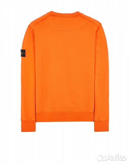 Кофта stone island crewneck cotton fleece orange