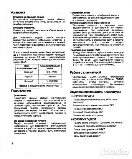 Контрольная панель XP-400 (Прибор охранный)