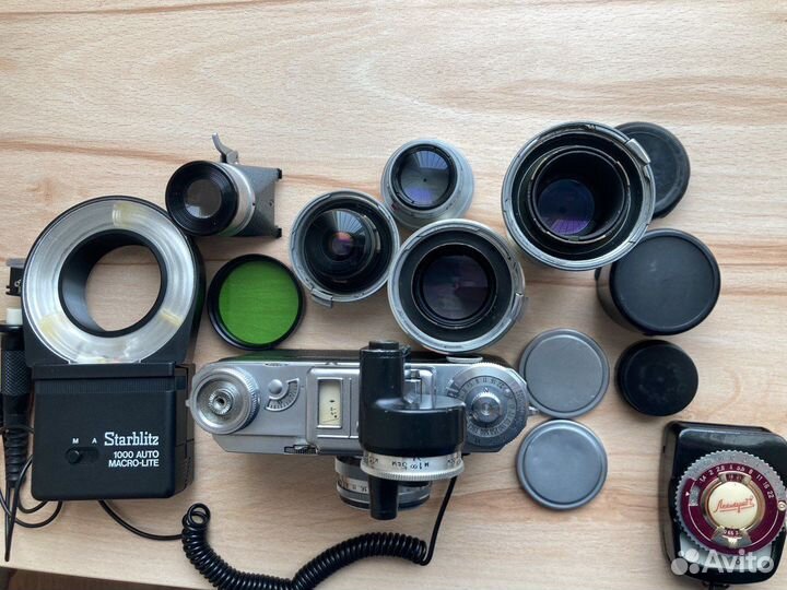 Фотоаппарат Киев 4+объектив Юпитер 3,Юпитер 9 и др