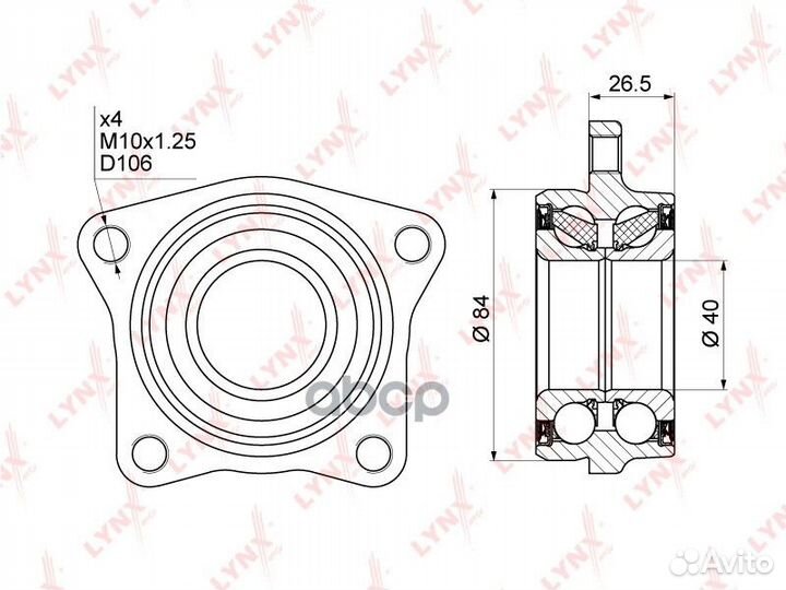 Ступица колеса перед прав/лев Mitsubishi Ga