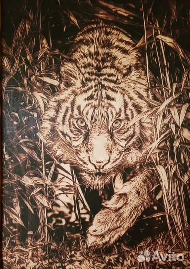 Гравировка (выжигание) портрета, фото на дереве