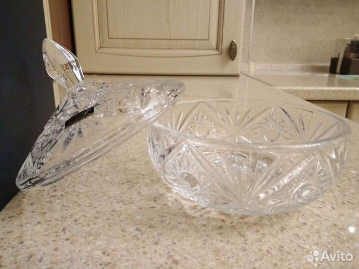 Ваза конфетница сахарница вареньица Богемия