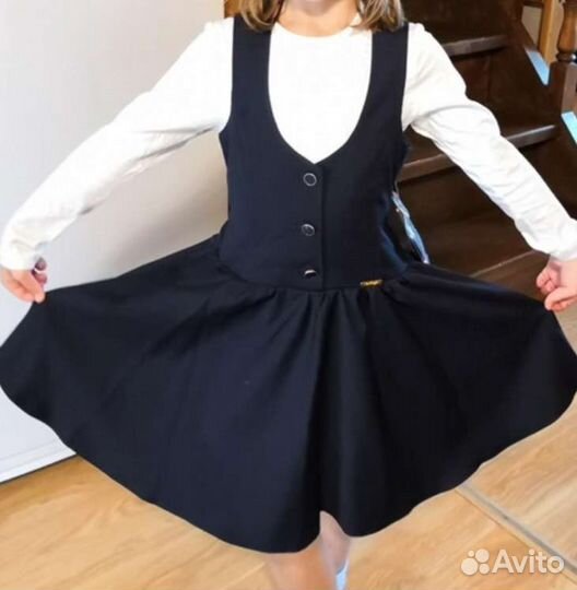 Сарафан школьный, удобный, модный шанс на 134