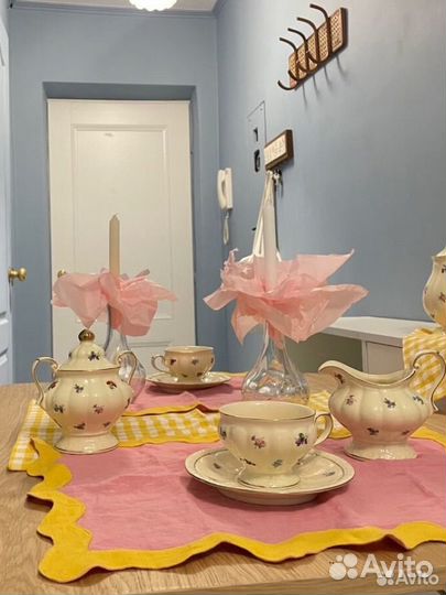 Чайная пара фарфор новая