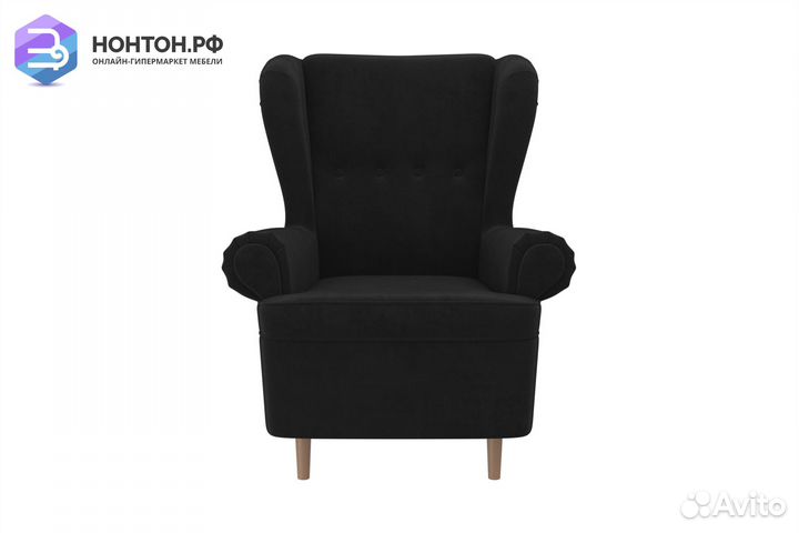 Кресло Торин велюр черный