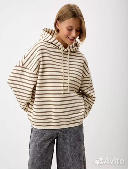 Худи свитер в полоску sela новый