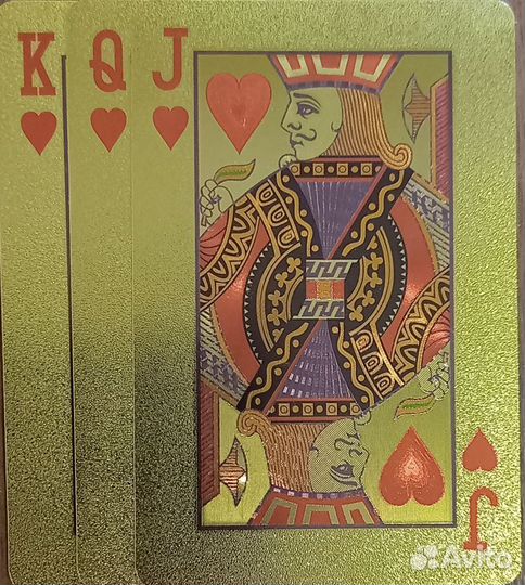 Игральные карты золотые