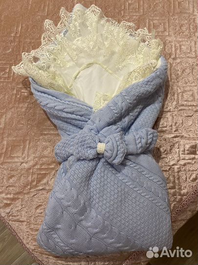 Одеяло-конверт на выписку осень-зима