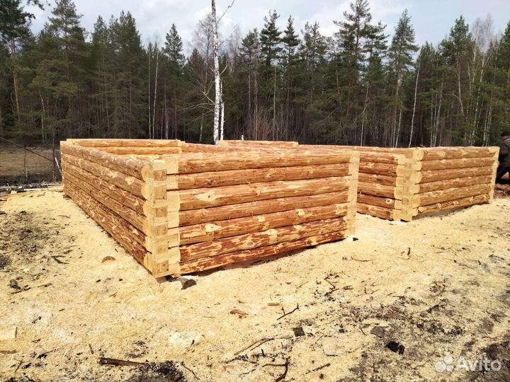 Сруб бани 3 на 6, высота 2.2