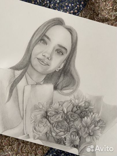Портрет карандашом по фото на заказ