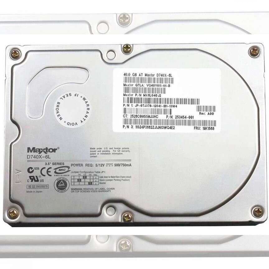 [6L040J2] Жесткий Диск Maxtor 40gb 7200 Ide 3.5" Hdd 6l040j2