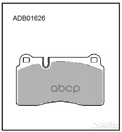Колодки тормозные дисковые перед ADB01626