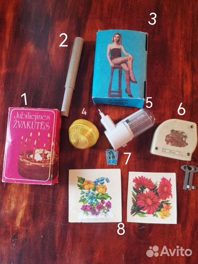 Свечи ночник рулетка переводки значек СССР