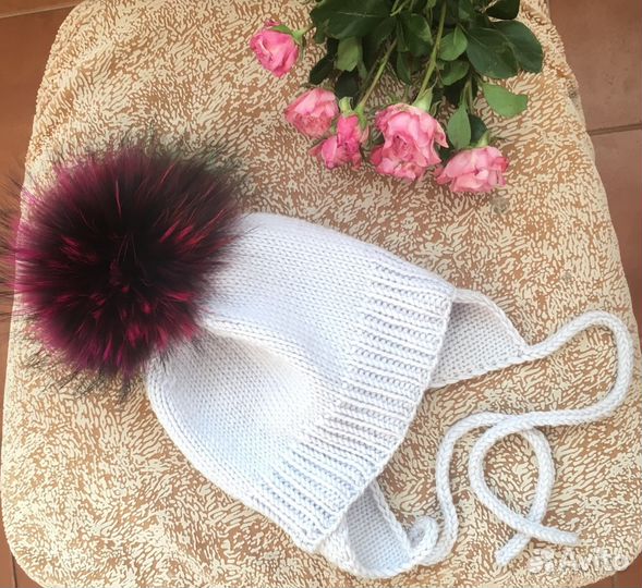 Шапка из пряжи меринос