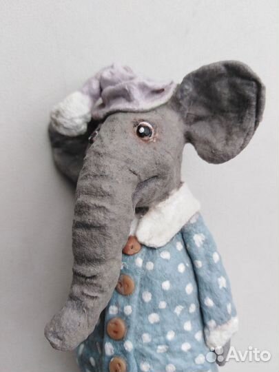 Ватная игрушка слоник
