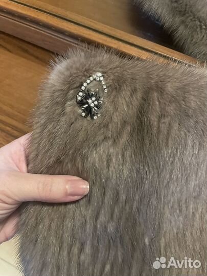 Шапка вязанная норка