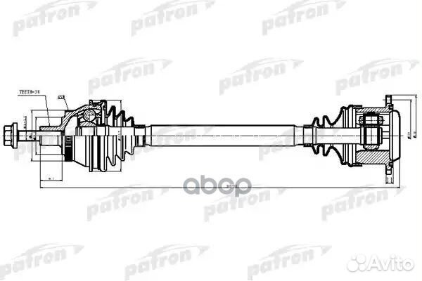 Полуось привода прав audi: A6, A6 quattro, A8