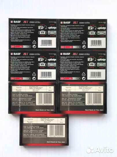 Аудиокассеты Basf Ferro Extra, Maxell UR (7 шт.)