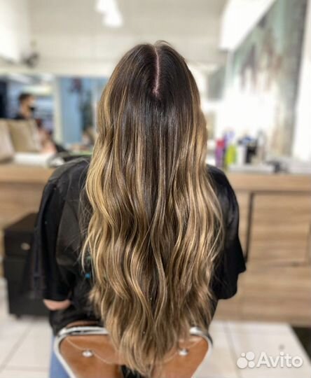 Сложное окрашивание волос блонд