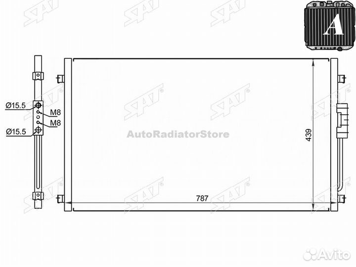 Stcr063940 Радиатор кондиционера Dodge Caravan 00-07