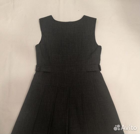 Школьный сарафан р 146 серый