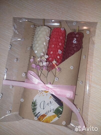 Свечи из вощины, подарочный набор