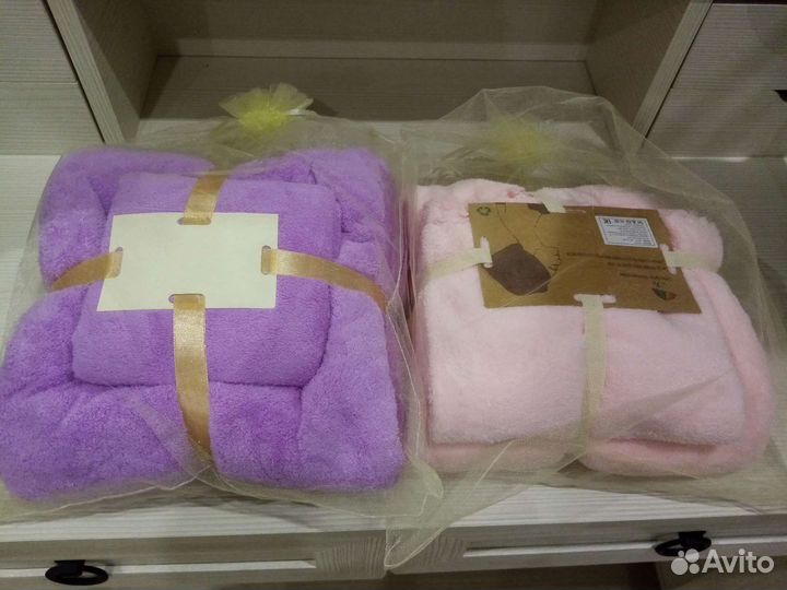 Полотенца, подарочный набор 2 в 1