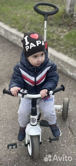 Трехколесный велосипед с родительской ручкой