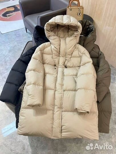 Пуховик Max Mara Premium бежевый