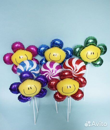 Шарик на палочке фольгированный