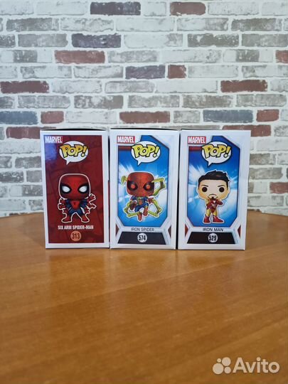 Funko POP Iron Man 529, Spider-Man 313, 574