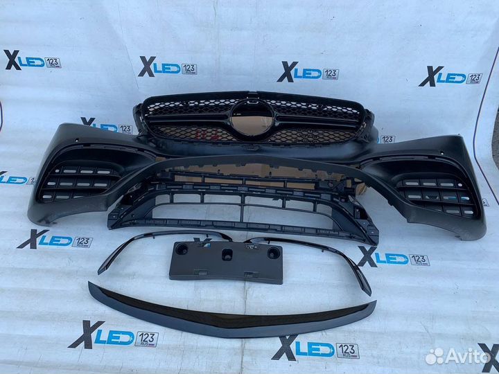 Передний бампер Mercedes w213 стиль AMG e63s black