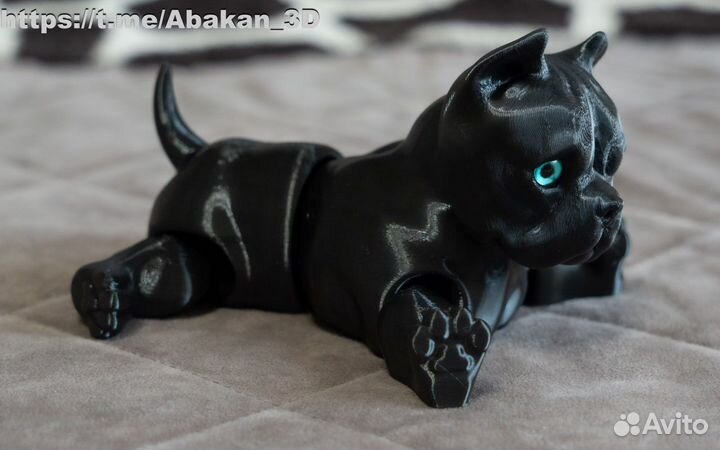 Подвижная игрушка бульдог с 