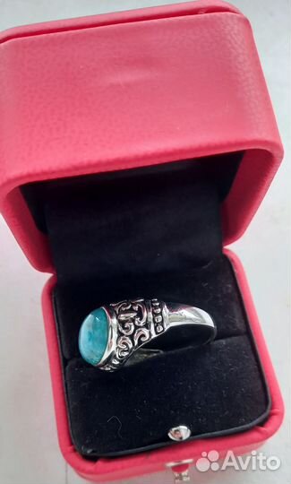 Кольцо серебряное с бирюзой