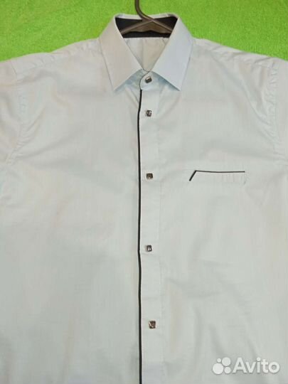 Рубашка на полного мальчика, рост 146-152