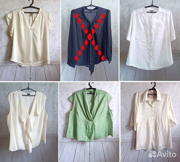 Блузки туники рубашки большого размера, разные