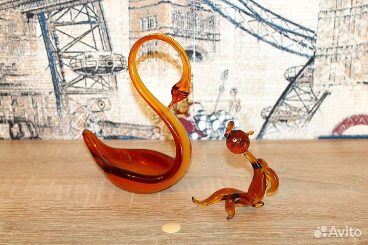 Фигурка из цветного стекла СССР