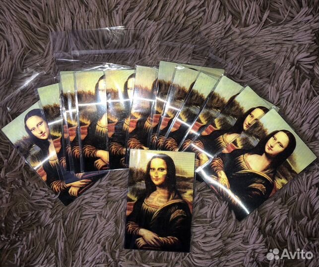 Двойная наклейка «Мона Лиза»