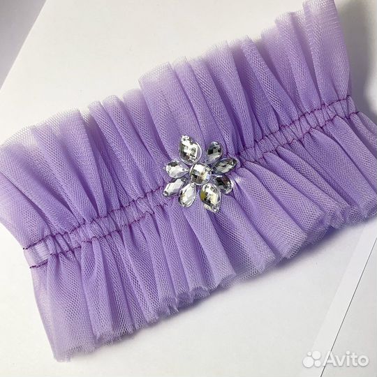 Свадебные подвязки из фатина