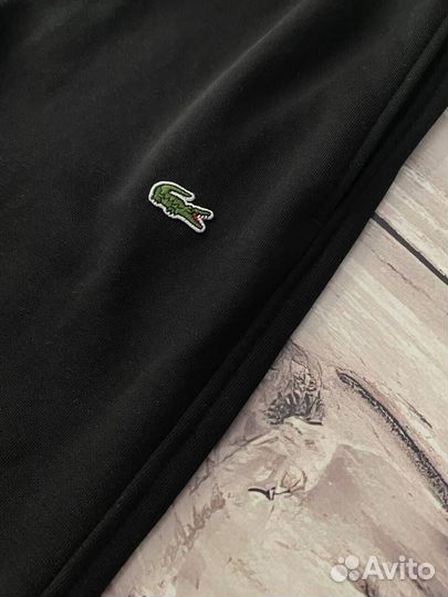 Спортивные штаны Lacoste черные люкс