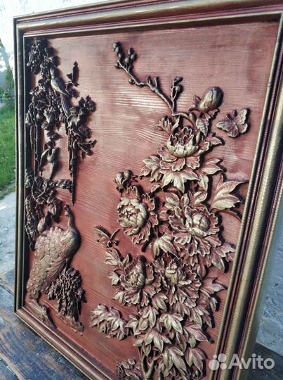 Картина панно павлин