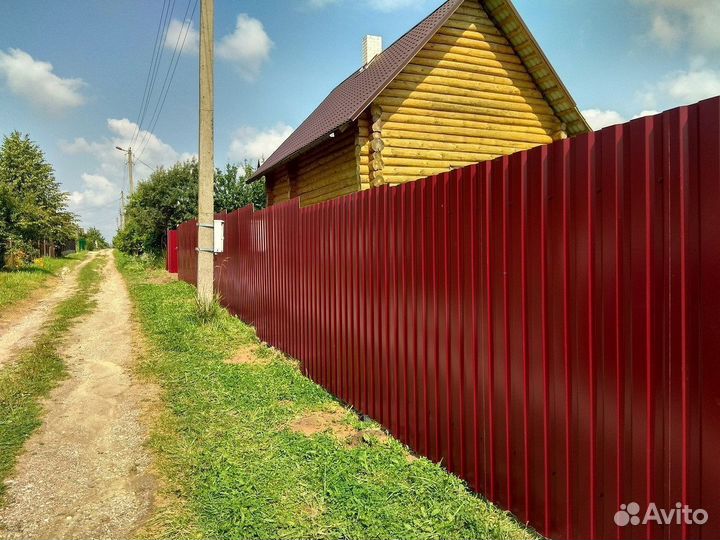 Заборы из профнастила, евроштакетника, 3D