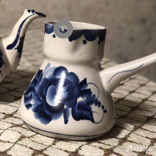 Гжель посуда, гжельская роспись, столовая посуда