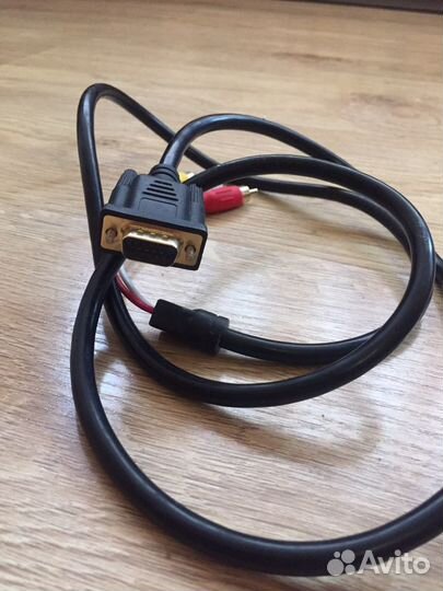 Переходник VGA to 3 RCA (тюльпаны)