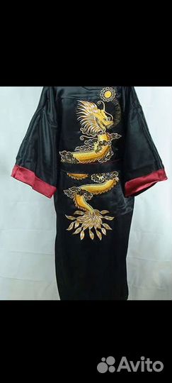 Двухсторонний шелковый халат