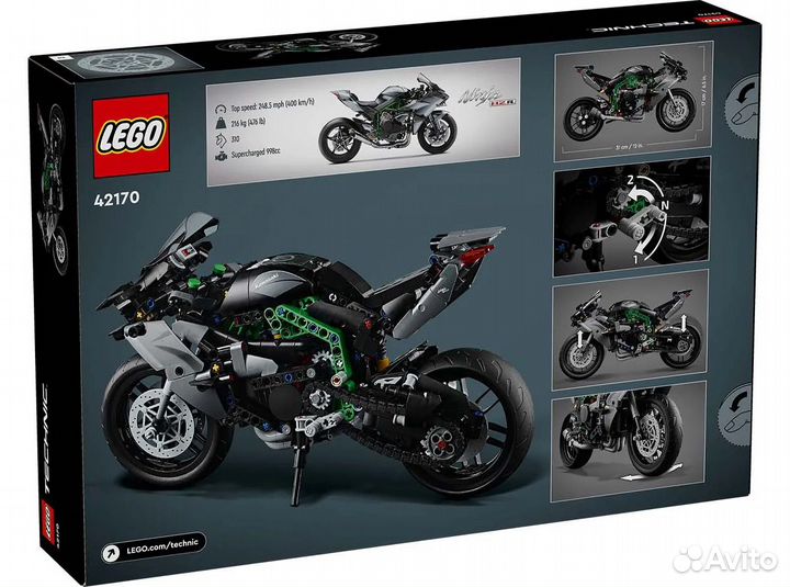 Новый Lego Technic 42170 Kawasaki Ninja H2R